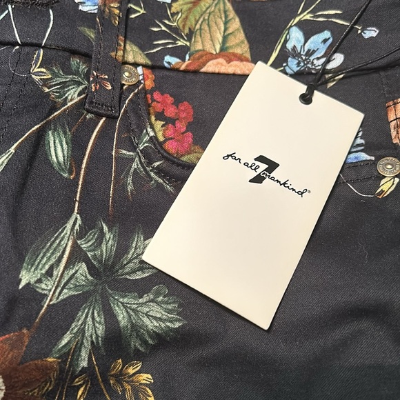 ✨HP✨ NWT $199 7 For All Mankind Skinny Ankle English Botanical - Picture 4 of 7